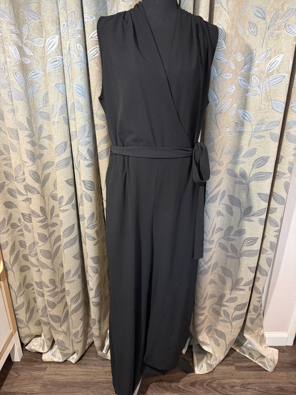Banana Republic Black Sleeveless Wrap Jumpsuit
